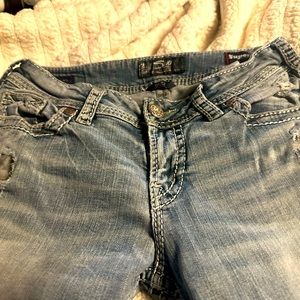Women’s silver jeans